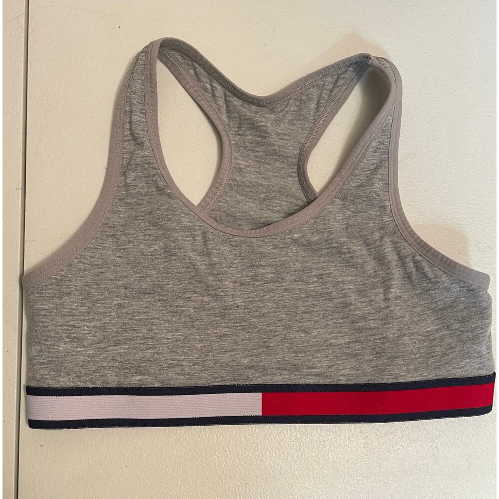 Tommy Hilfiger XL 16 sports bra red white blue gray girls teen